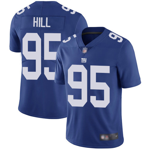 Men New York Giants #95 B.J. Hill Royal Blue Team Color Vapor Untouchable Limited Player Football NFL Jersey->new york giants->NFL Jersey